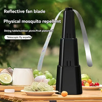 Battery Powered Portable Fly Repelling Fan with Reflective Blades Chemical Free Insect Repellent ABS Structure for Home Use